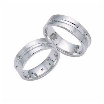 18k His & Hers Gold 0.36 ct Diamond 121 Wedding Band Set HH12118K