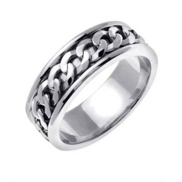 950 Platinum 7mm Celtic Link Wedding Band 4023