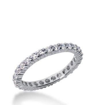 18k Gold Diamond Eternity Wedding Bands, Shared Prong Setting 1.00 ct. DEB100318K