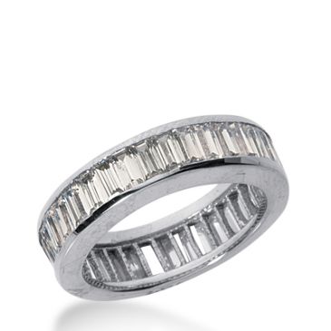 950 Platinum Diamond Eternity Wedding Bands, Channel Setting 4.00 ct. DEB217PLT