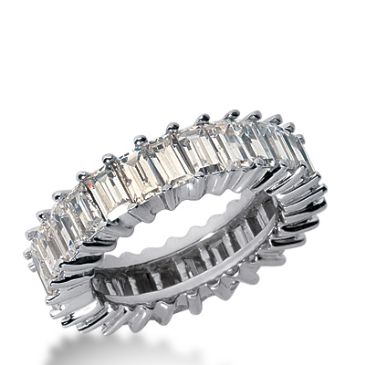 950 Platinum Diamond Eternity Wedding Bands, Shared Prong Setting 4.00 ct. DEB240PLT