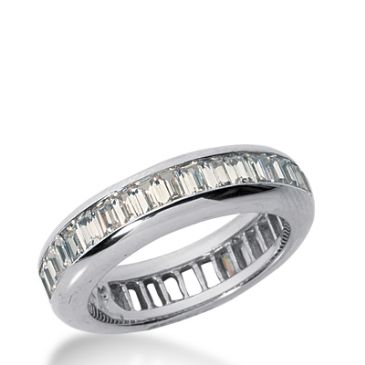 18k Gold Diamond Eternity Wedding Bands, Channel Setting 3.00 ct. DEB21618K