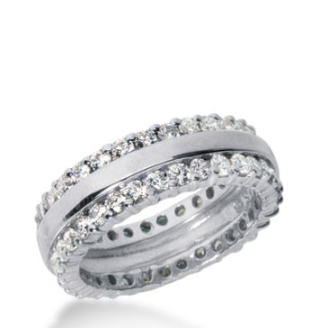 950 Platinum Diamond Eternity Wedding Bands, Prong Setting 2.00 ct. DEB280PLT