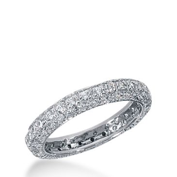 18k Gold Diamond Eternity Wedding Bands, Pave Setting 1.00 ct. DEB15318K