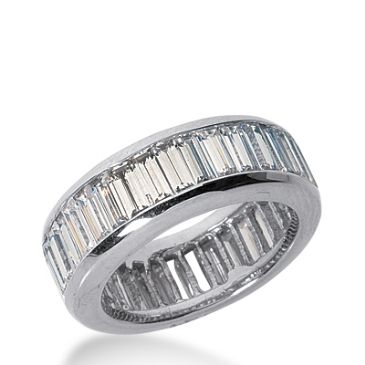 18k Gold Diamond Eternity Wedding Bands, Channel Setting 6.00 ct. DEB21818K