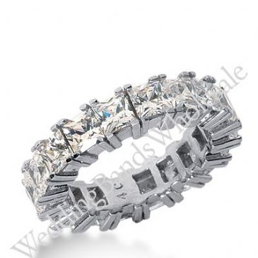 950 Platinum Diamond Eternity Wedding Bands, Prong Setting 7.00 ctw. DEB1814PLT