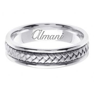 14K Gold 5.5mm Handmade Wedding Ring 049 Almani