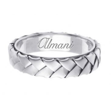 950 Platinum 5mm Handmade Wedding Ring 079 Almani