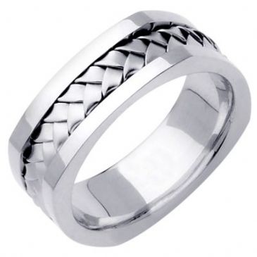 950 Platinum 7.5mm Handmade Wedding Ring 059 Almani