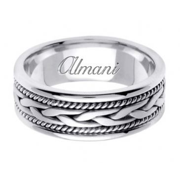 950 Platinum 7mm Handmade Wedding Ring 083 Almani