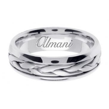 14K Gold 7mm Handmade Wedding Ring 102 Almani