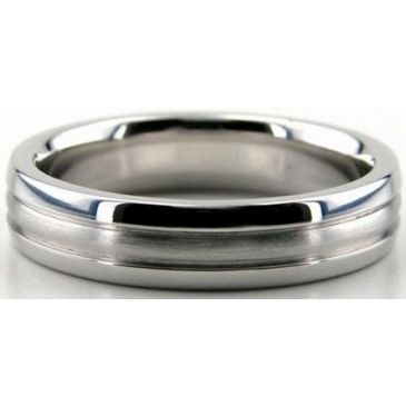 Platinum 950 5mm Diamond Cut Wedding Band 662