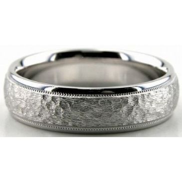 Platinum 950 6mm Diamond Cut Wedding Band 666