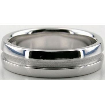 Platinum 950 6mm Diamond Cut Wedding Band 680