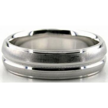 Platinum 950 6mm Diamond Cut Wedding Band 645