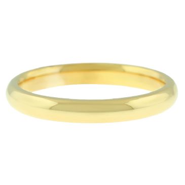 14k Yellow Gold 3mm Comfort Fit Dome Wedding Band Heavy Weight