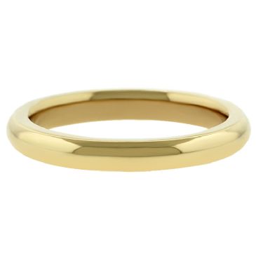 18k Yellow Gold 3mm Comfort Fit Dome Wedding Band Super Heavy Weight
