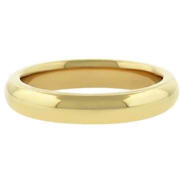 14k Yellow Gold 4mm Comfort Fit Dome Wedding Band Super Heavy Weight