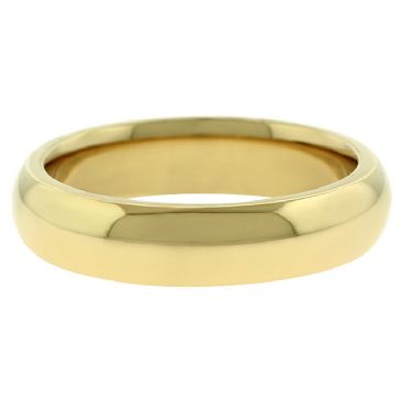 14k Yellow Gold 5mm Comfort Fit Dome Wedding Band Super Heavy Weight