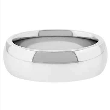 Platinum 950 7mm Comfort Fit Dome Wedding Band Super Heavy Weight