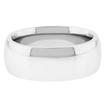 Platinum 950 8mm Comfort Fit Dome Wedding Band Super Heavy Weight