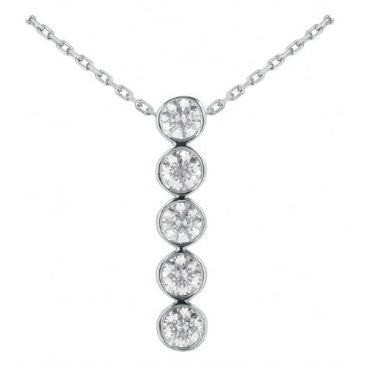 Platinum 950 Diamond Journey Pendant 5 Stone 2.50 ctw. JPD1724PLT