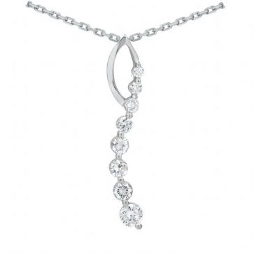 Platinum 950 Diamond Journey Pendant 8 Stone 1.50 ctw. JPD2094PLT