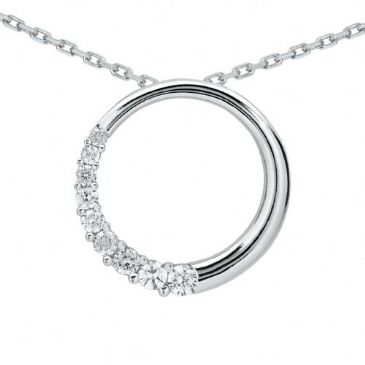 Platinum 950 Diamond Journey Pendant 9 Stone 0.75 ctw. JPD2166PLT