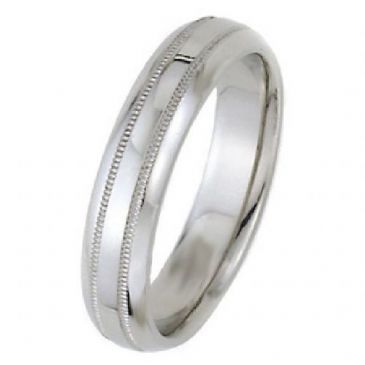 950 Platinum 5mm Dome Park Avenue Wedding Band Ring Heavy Weight