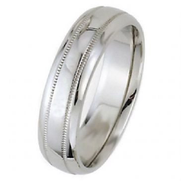 Platinum 950 7mm Park Avenue Dome Wedding Band Heavy Weight