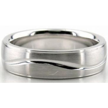 Platinum 950 6mm Diamond Cut Wedding Band 620