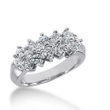 950 Platinum Diamond Anniversary Wedding Ring 16 Round Brilliant Diamonds 1.12ctw 156WR2243PLT