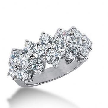 950 Platinum Diamond Anniversary Wedding Ring 16 Round Brilliant Diamonds 3.20ctw 158WR306PLT