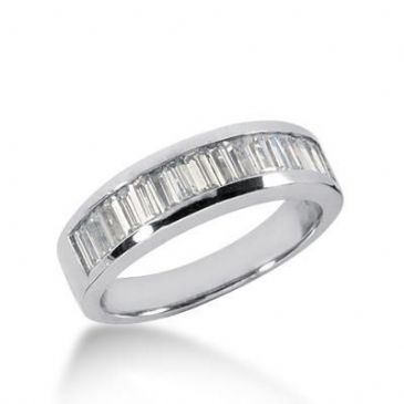 950 Platinum Diamond Anniversary Wedding Ring 17 Straight Baguette Diamonds 1.19ctw 164WR490PLT