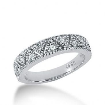 950 Platinum Diamond Anniversary Wedding Ring 11 Round Brilliant Diamonds 0.22ctw 172WR573PLT