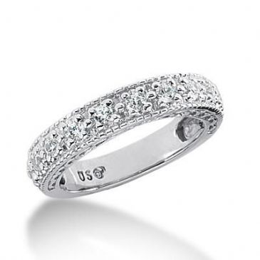 950 Platinum Diamond Anniversary Wedding Ring 11 Round Brilliant Diamonds 0.55ctw 175WR1452PLT