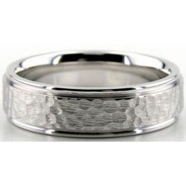 Platinum 950 6mm Diamond Cut Wedding Band 634