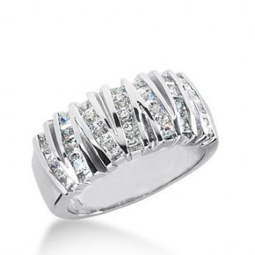 950 Platinum Diamond Anniversary Wedding Ring 28 Princess Cut Diamonds 1.40ctw 187WR1429PLT