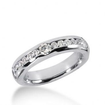 18K Gold Diamond Anniversary Wedding Ring 13 Round Brilliant Diamonds 0.75ctw 188WR122718K