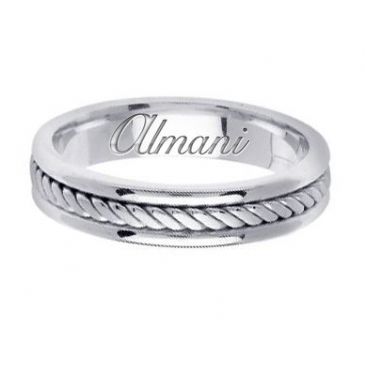 14K Gold 5mm Handmade Wedding Ring 121 Almani