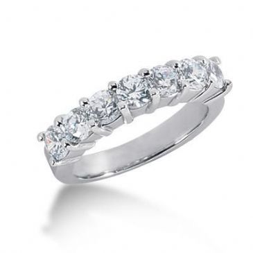 950 Platinum Diamond Anniversary Wedding Ring 7 Round Brilliant Diamonds 2.10ctw 197WR460PLT