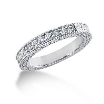 950 Platinum Diamond Anniversary Wedding Ring 7 Round Brilliant Diamonds 0.21ctw 202WR524PLT