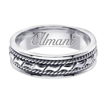 14K Gold 6mm Handmade Wedding Ring 131 Almani