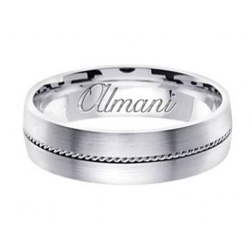 14K Gold 6mm Handmade Wedding Ring 134 Almani