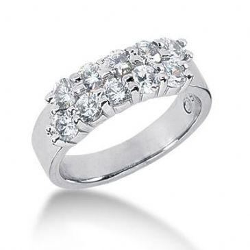 950 Platinum Diamond Anniversary Wedding Ring 10 Round Brilliant Diamonds 1.50ctw 212WR2159PLT