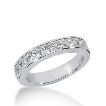 950 Platinum Diamond Anniversary Wedding Ring 9 Princess Cut Diamonds 0.90ctw 216WR1002PLT