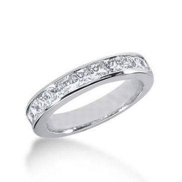 950 Platinum Diamond Anniversary Wedding Ring 11 Princess Cut Diamonds 1.10ctw 217WR1003PLT