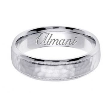 18k Gold 6mm Handmade Wedding Ring 137 Almani