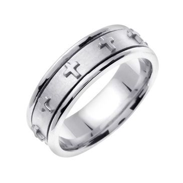 950 Platinum 7mm Handmade Wedding Ring 138 Almani