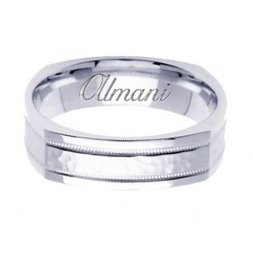 14K Gold 6mm Handmade Wedding Ring 140 Almani